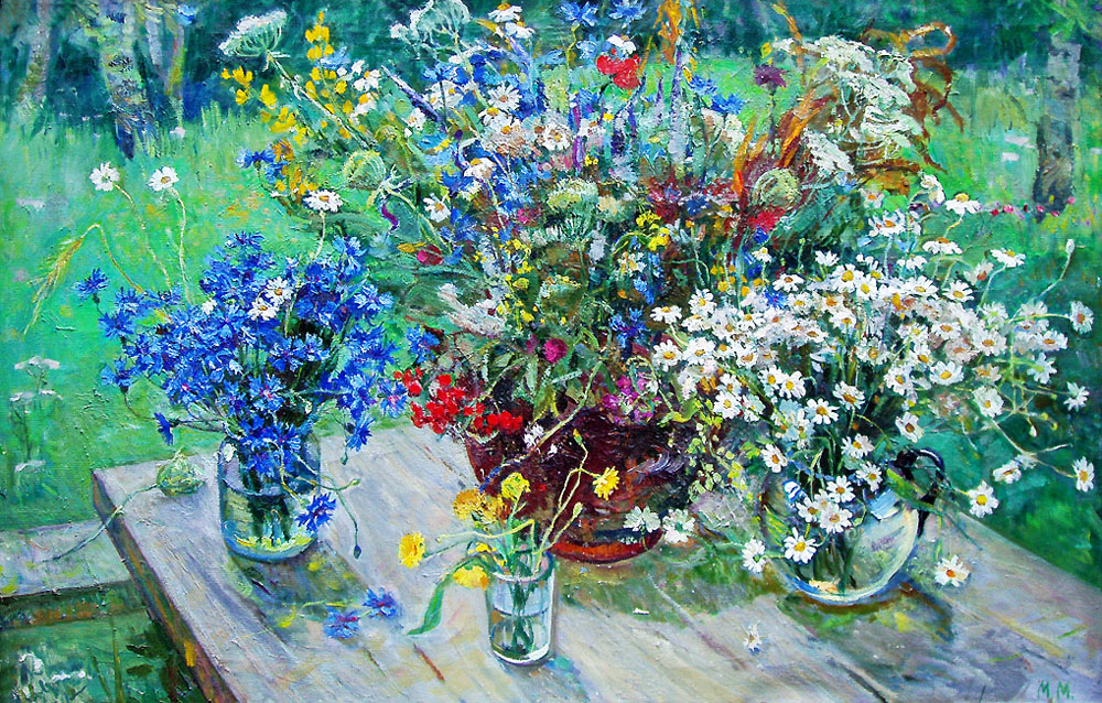 «Польові квіти». 1983. Полотно, олія